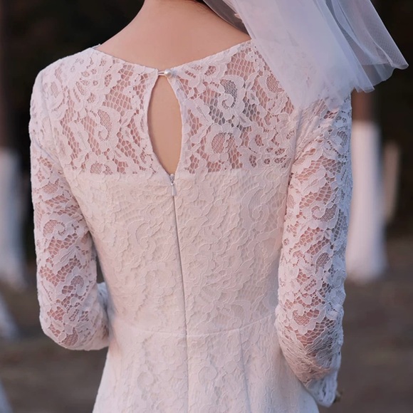 Brand New Lace Dress Perfect for courthouse wedding - Picture 3 of 5